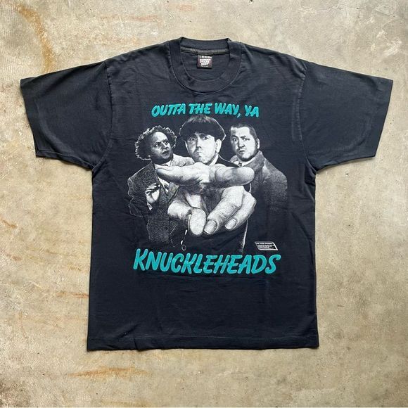 Vintage Graphic Tee Single Stitch The Three Stooges size Large made in 1989 - Picture 1 of 5